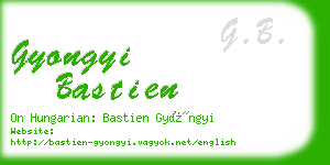 gyongyi bastien business card